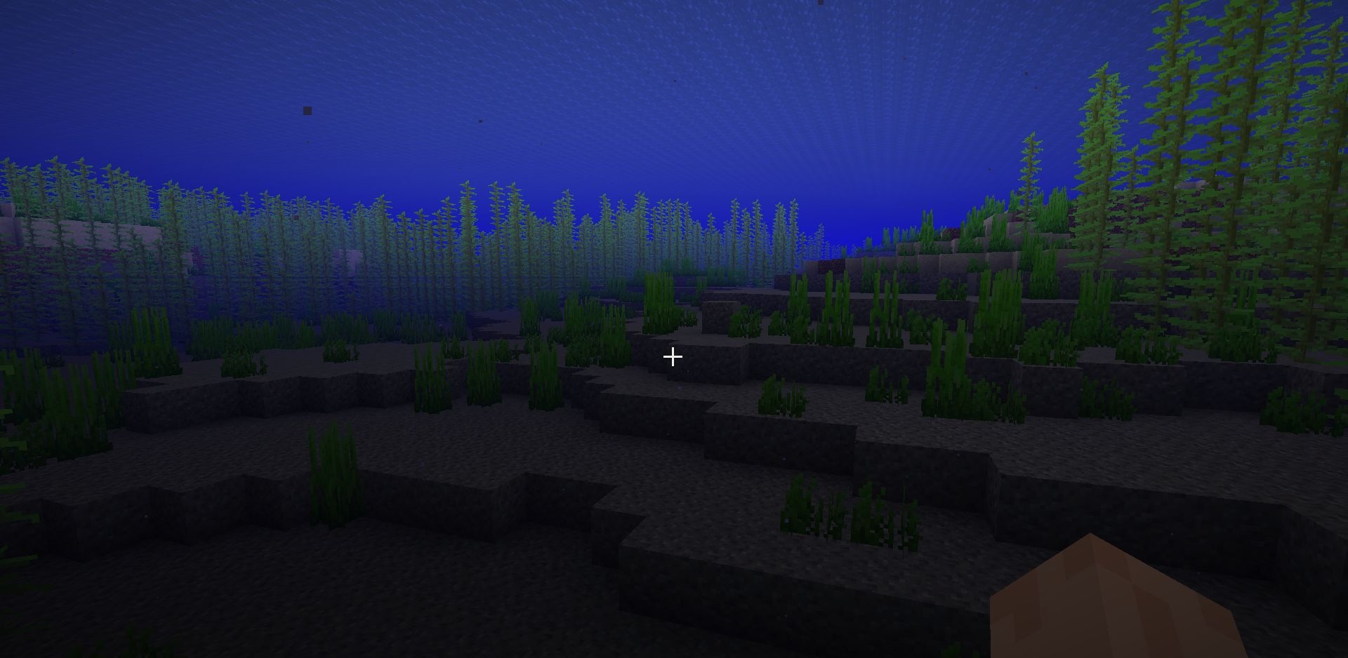 Подводный мир Minecraft с модом Clear Water – четкая видимость дна и объектов