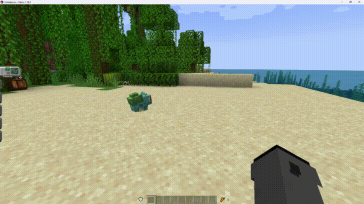 Покемон эволюционирует прямо в игре Minecraft с визуальными эффектами
