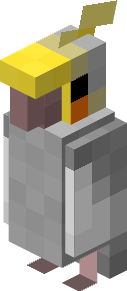 Корелла в Minecraft с желтым хохолком