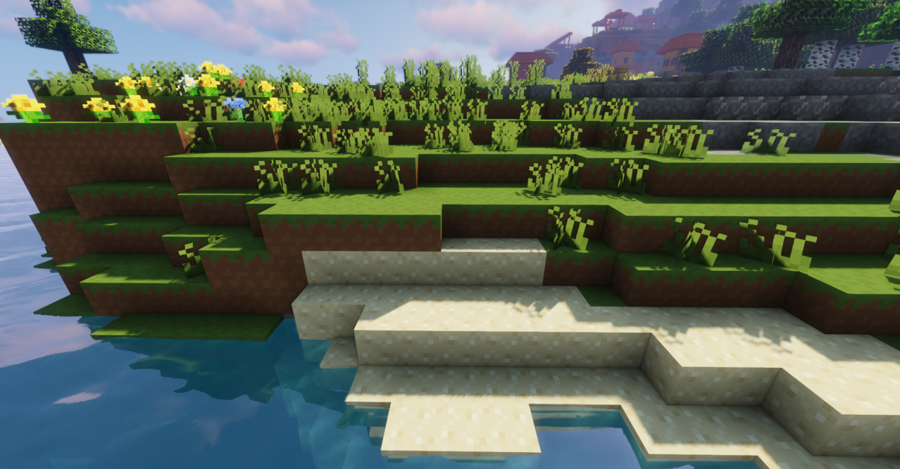 Игровой процесс в Minecraft с 8-битными текстурами Collision