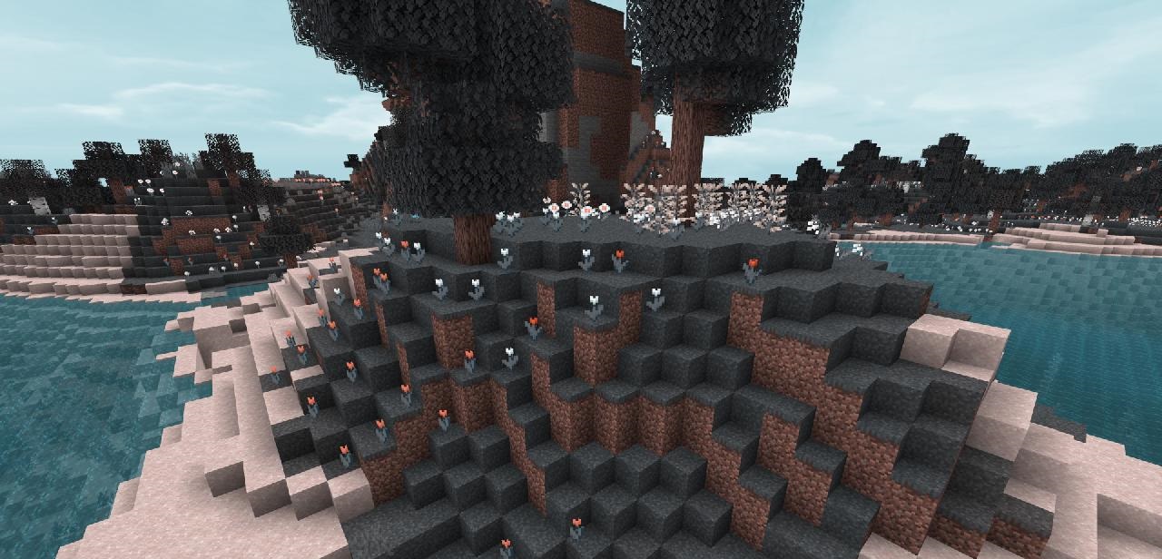 Сравнение обычного и адаптированного под дальтонизм шейдера в Minecraft