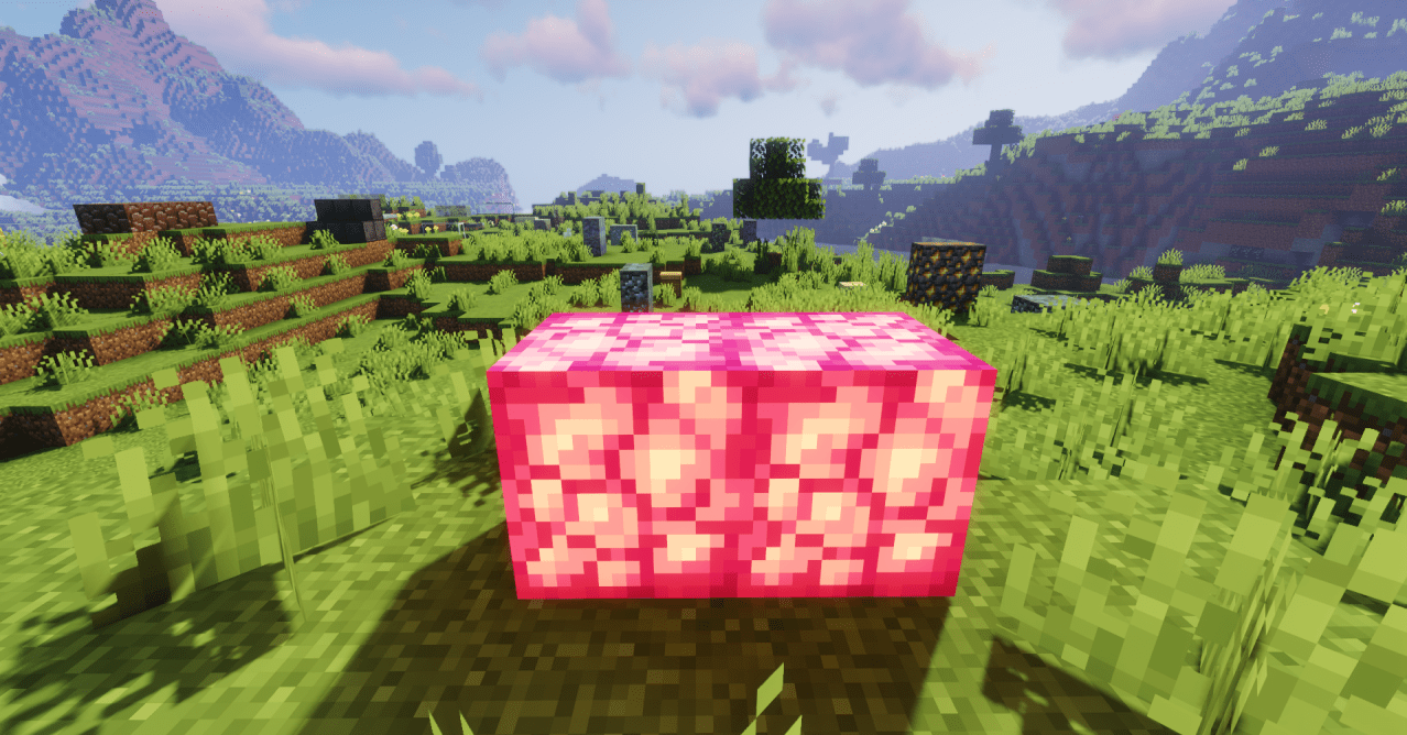 Пример использования цветных фонарей в подземелье Minecraft