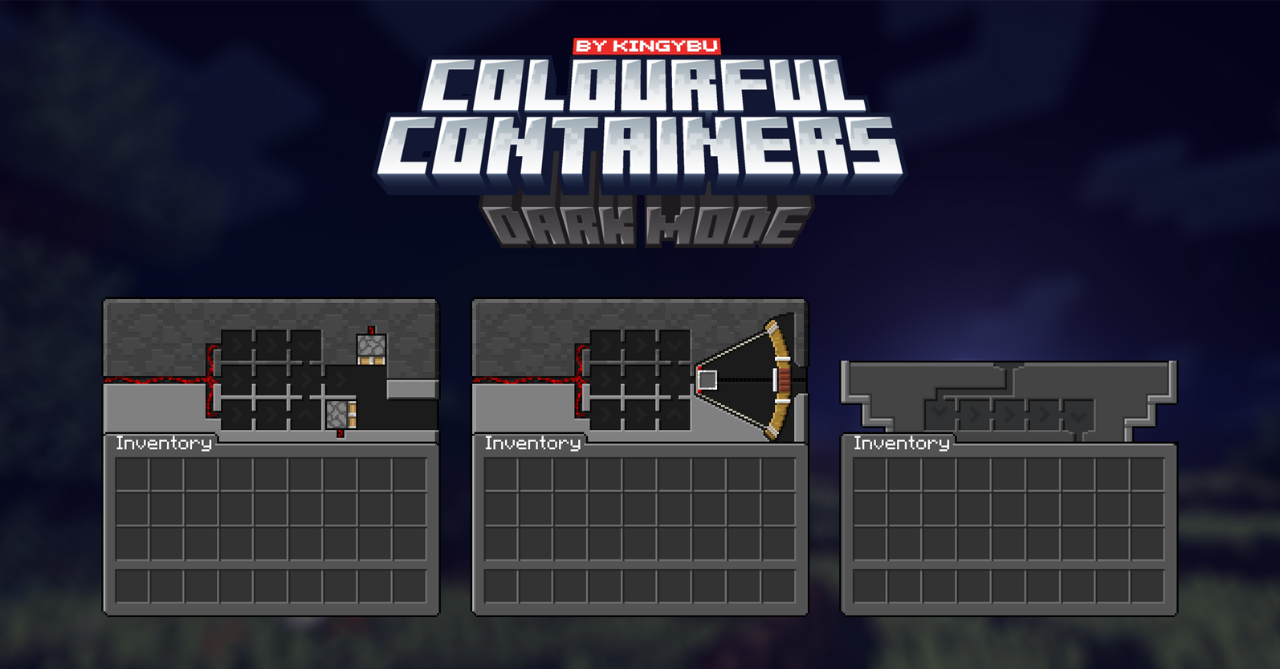Colourful Containers Dark Mode GUI  1.21.4