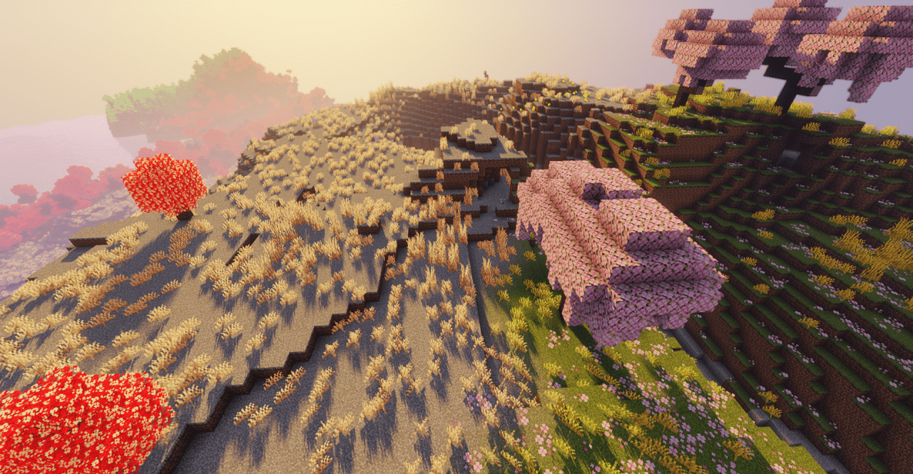 Красочный мир Minecraft с модом Colourful Ultra