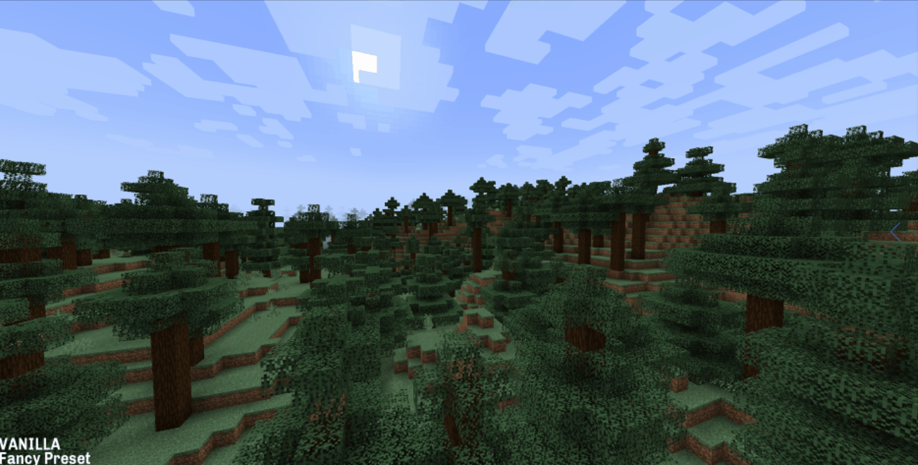 Сравнение обычного и модифицированного леса в Minecraft с улучшенной графикой