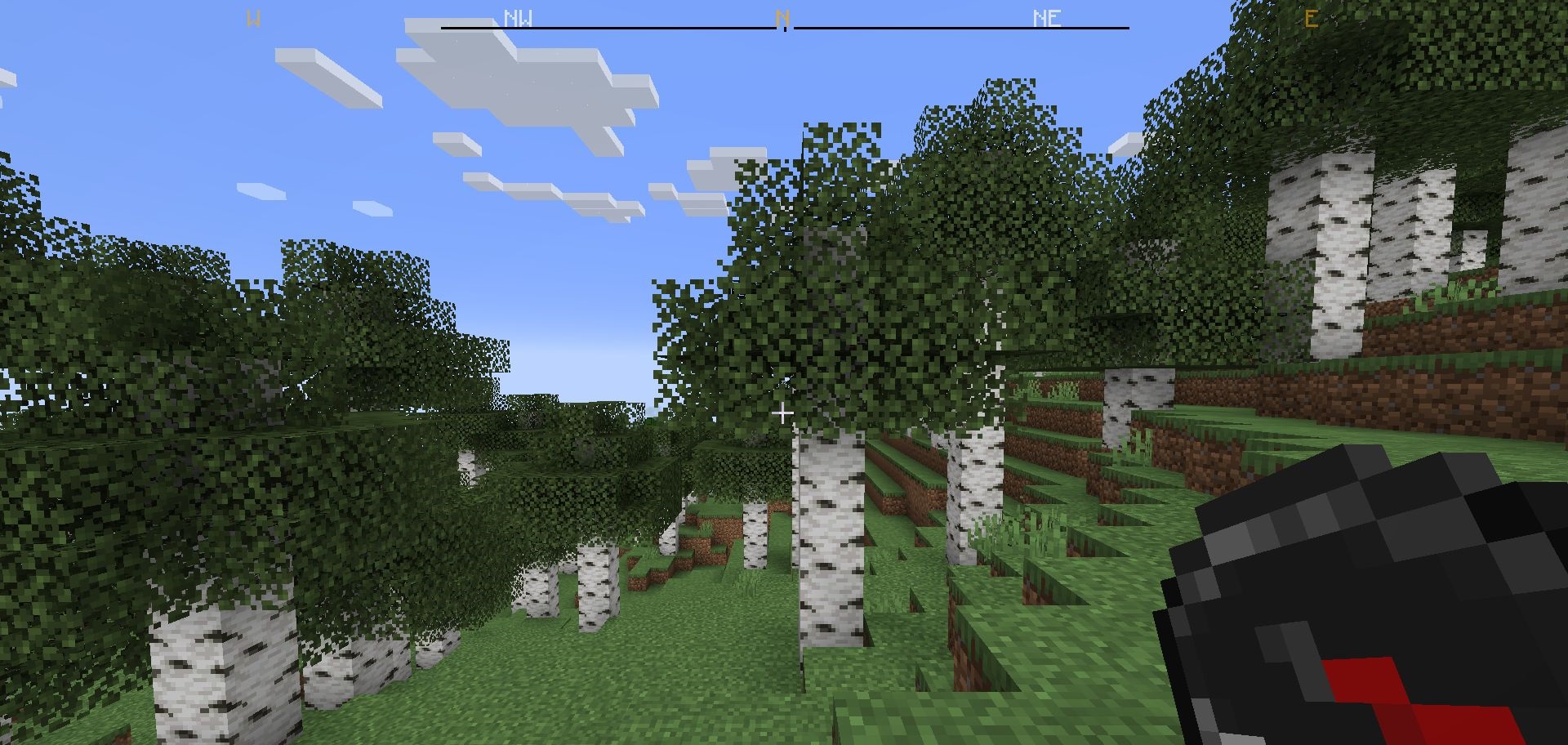 Настройки мода Compass Ribbon в меню Minecraft, включая прозрачность и позицию