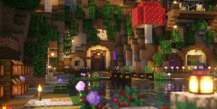Строительство замка в Minecraft с реалистичным освещением