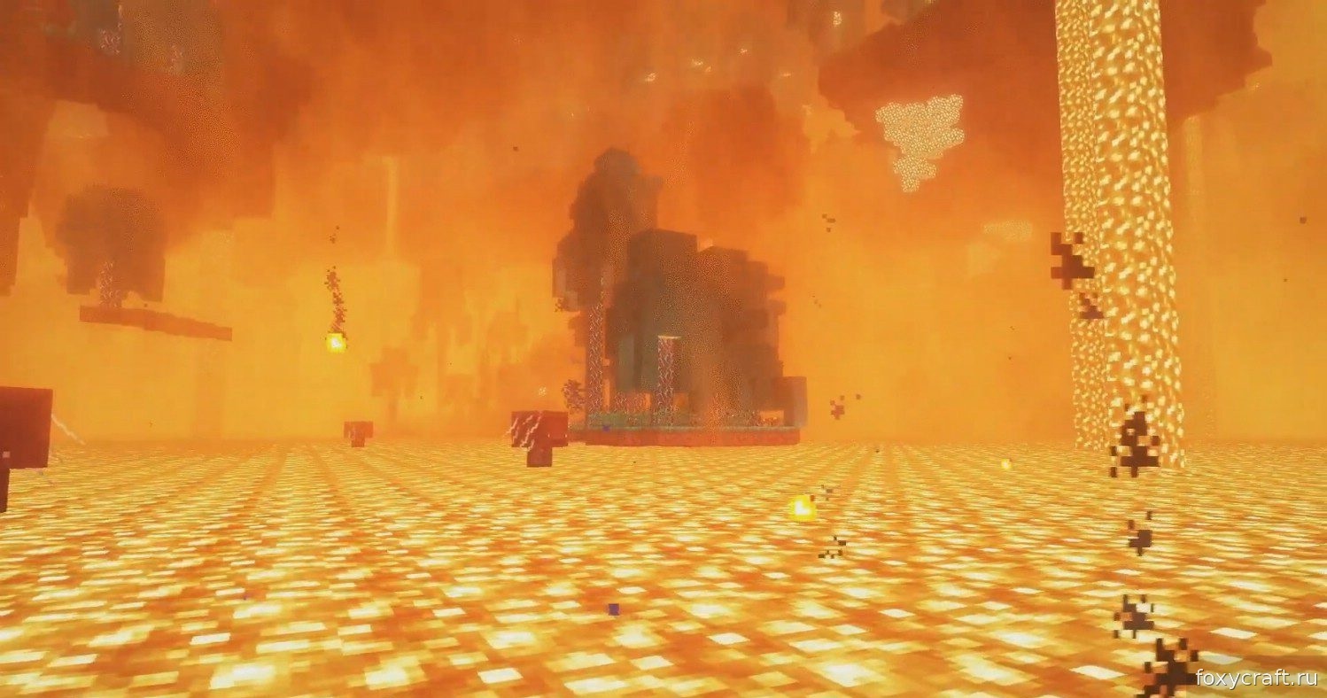 Густой лес в Minecraft с реалистичным освещением от шейдеров Complementary Unbound