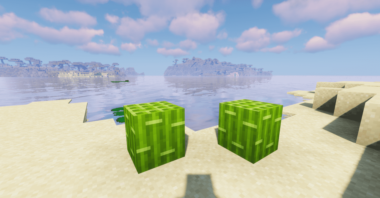 Сравнение оригинальных и улучшенных текстур бамбука в Minecraft с Consistent Bamboo Block