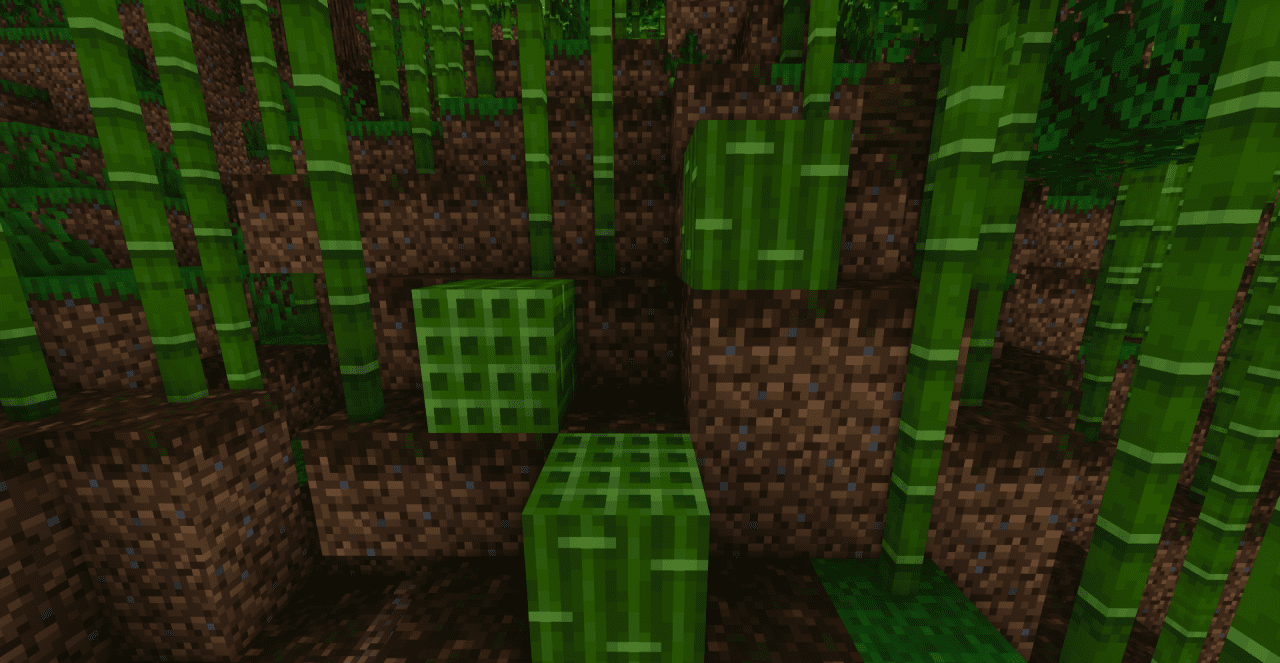 Готовые постройки с использованием Consistent Bamboo Block в Minecraft