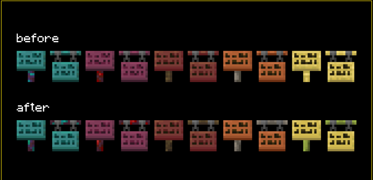 Готовые примеры использования Consistent Signs в различных локациях Minecraft
