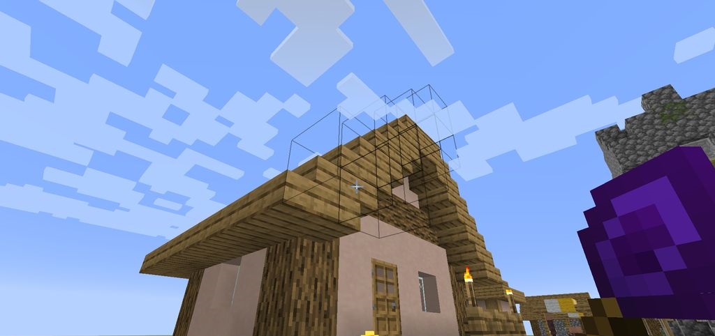 Использование Construction Wand для быстрого возведения стен в Minecraft