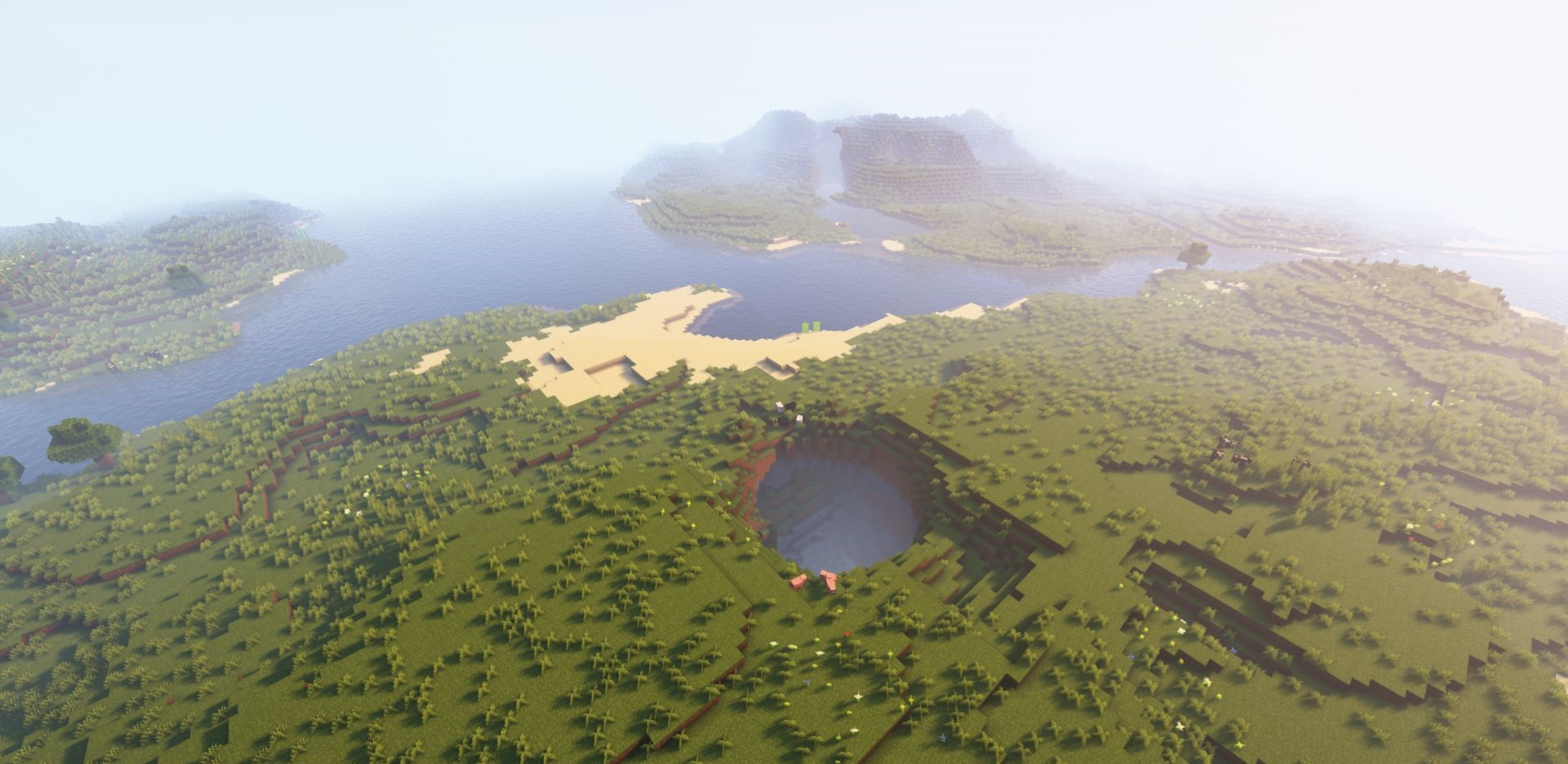 Реалистичные горные цепи и ландшафты в моде Continents для Minecraft