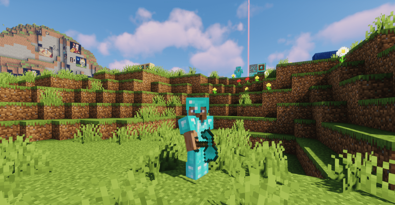 Сравнение стандартных и новых текстур инструментов в Minecraft