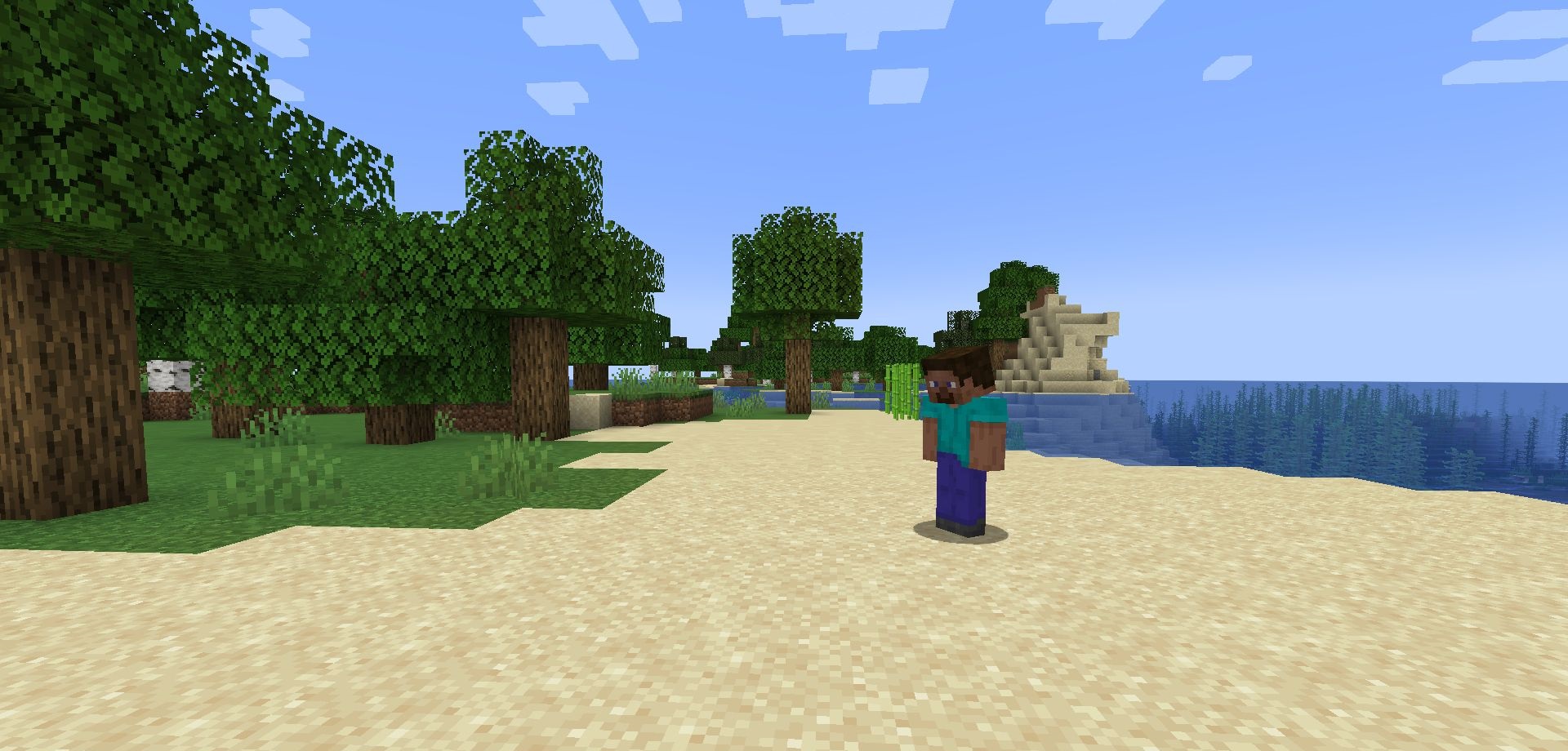 Группа NPC в Minecraft, взаимодействующих с игроком