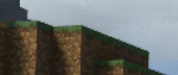 Город в Minecraft с высокими зданиями, мостами и подсветкой в ночное время