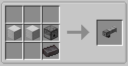 Интерфейс верстака в Minecraft с рецептами крафта инструментов и блоков