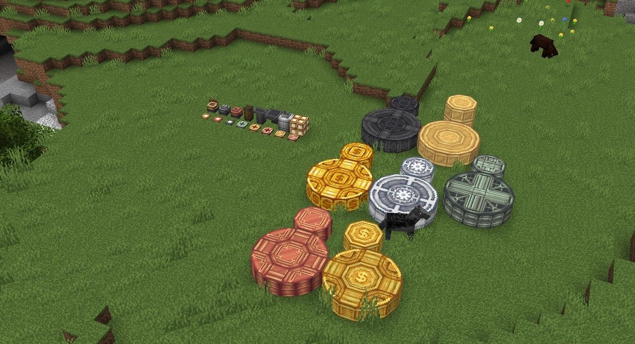 Красивая постройка с использованием мода Create Design n Decor в Minecraft