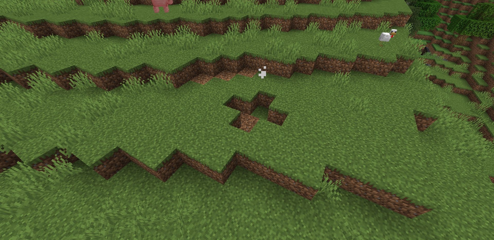 Пример работы мода Creeper Healing - восстановление стен после взрыва крипера
