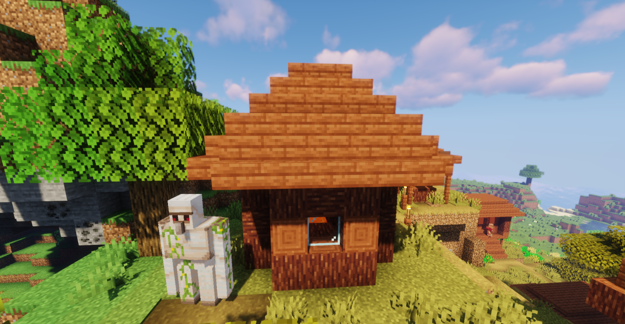 Интерфейс Minecraft с установленным пакетом текстур Crumbs’ Better Acacia