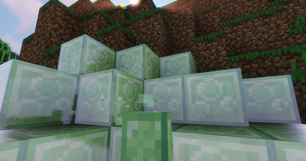 Кристаллические слизни в разных биомах Minecraft