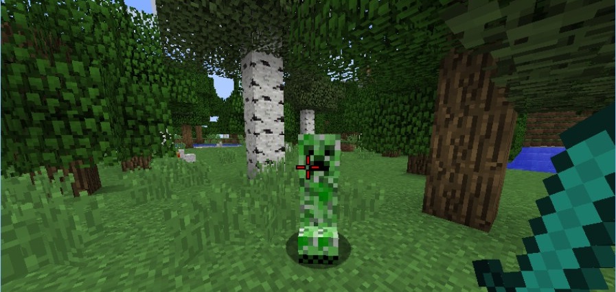 Игрок в Minecraft строит замок из новых блоков версии 1.20