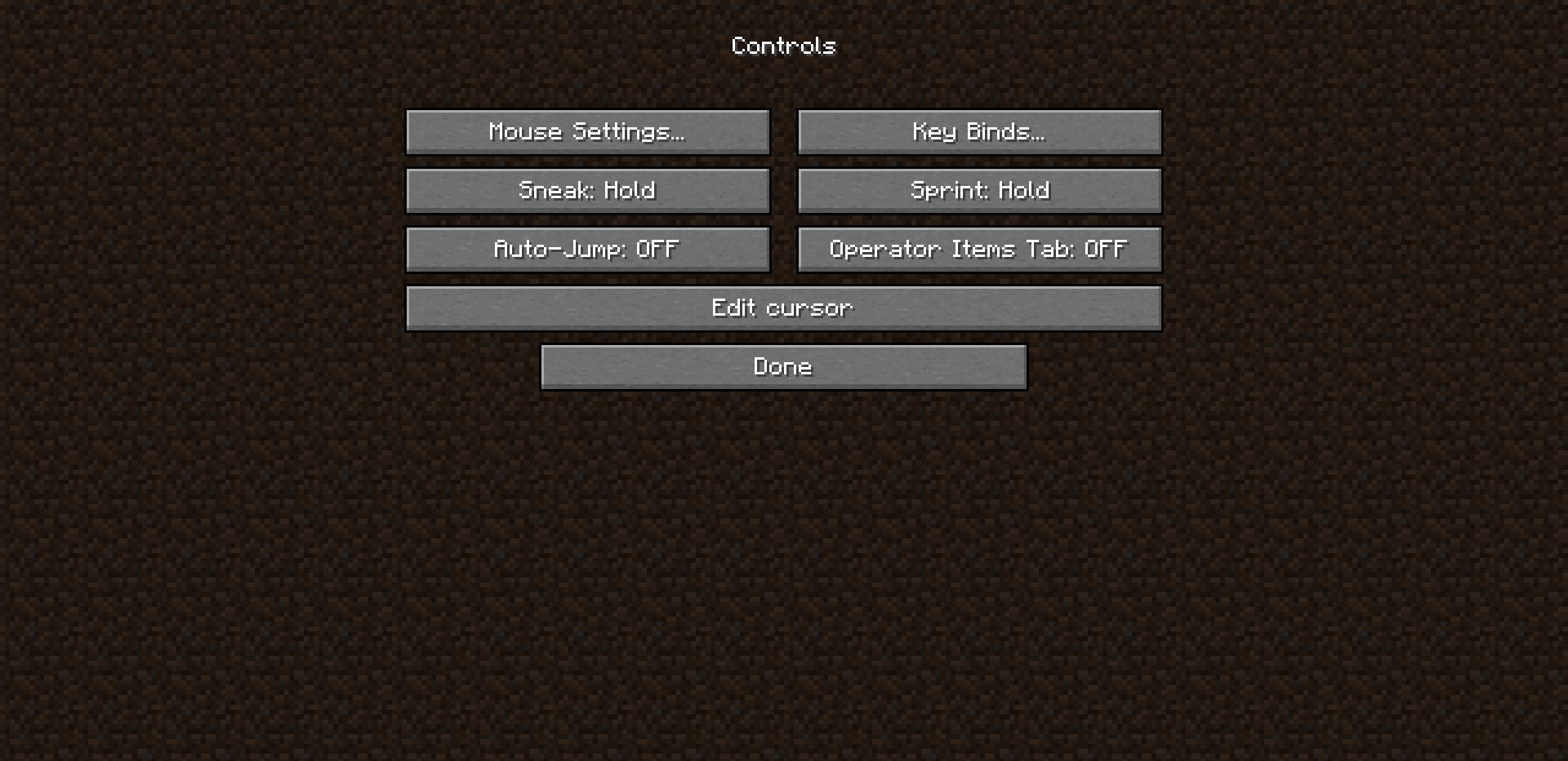 Настройки мода Custom Cursor в Minecraft с выбором разных стилей курсора