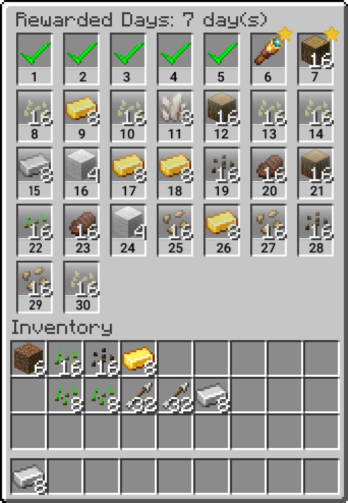 Ежедневные награды в Minecraft через мод Daily Rewards