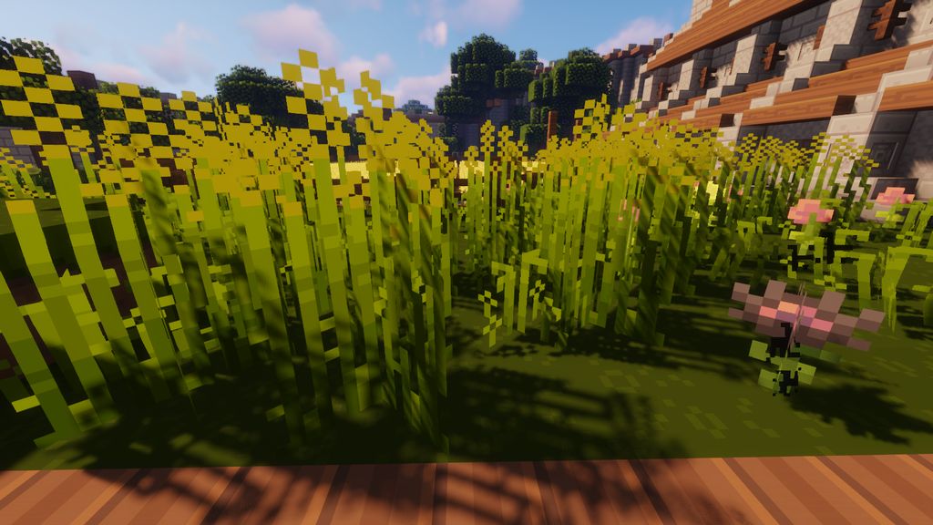 Детализированные текстуры пшеницы и других культур в Minecraft с Dandelion X