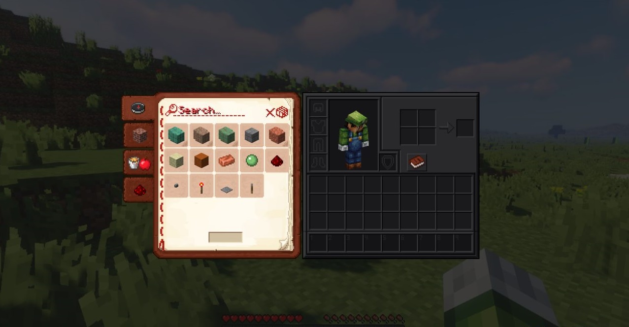 Интерфейс сундука в Minecraft с темным дизайном от Dark GUI Reimagined