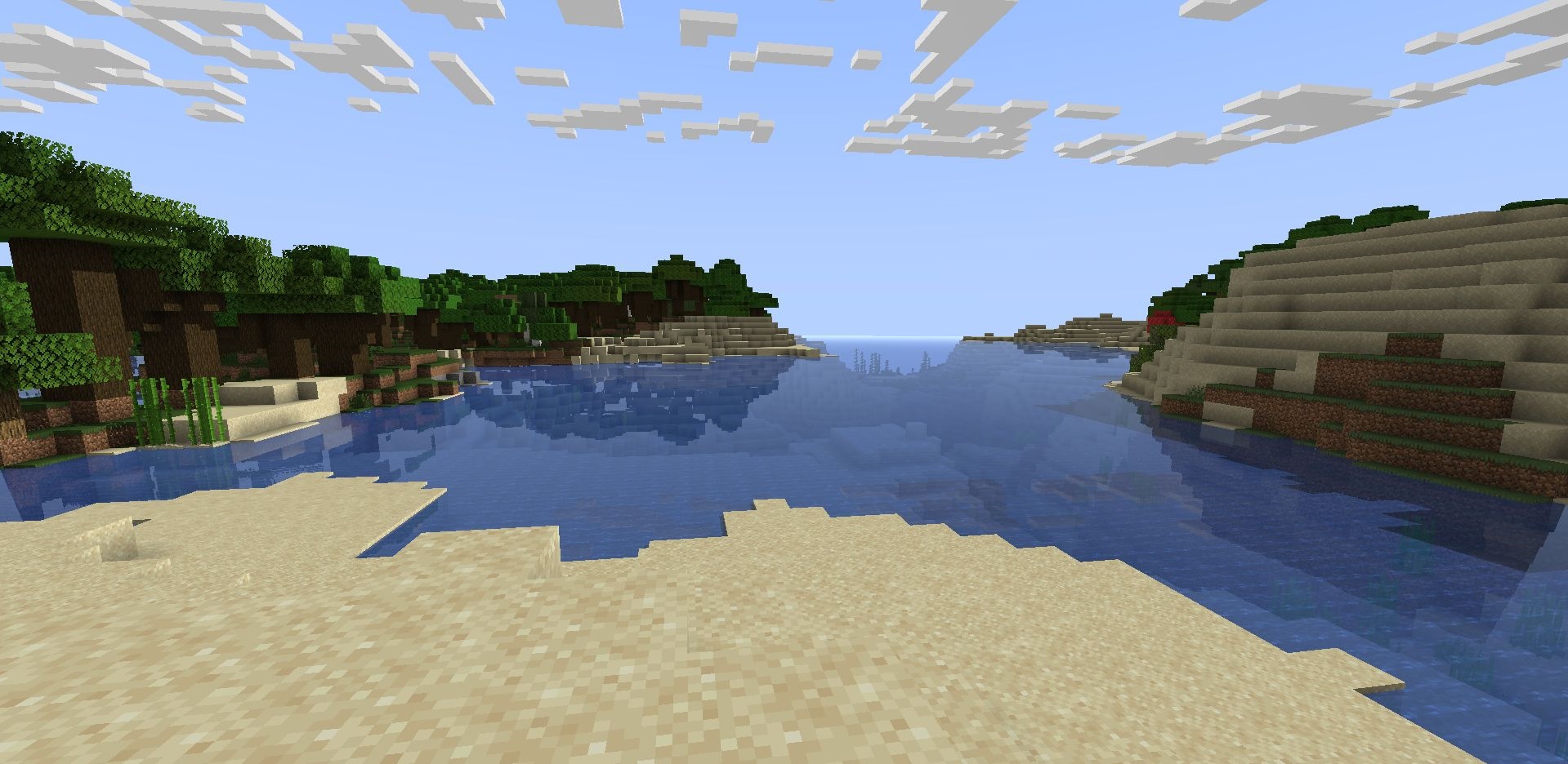 Реалистичная вода и отражения в Daybreak Shaders для Minecraft