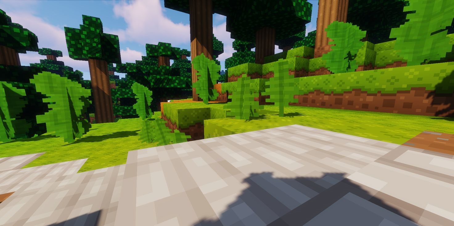 Ночной вид в Minecraft с реалистичными тенями благодаря Daytime Resource Pack