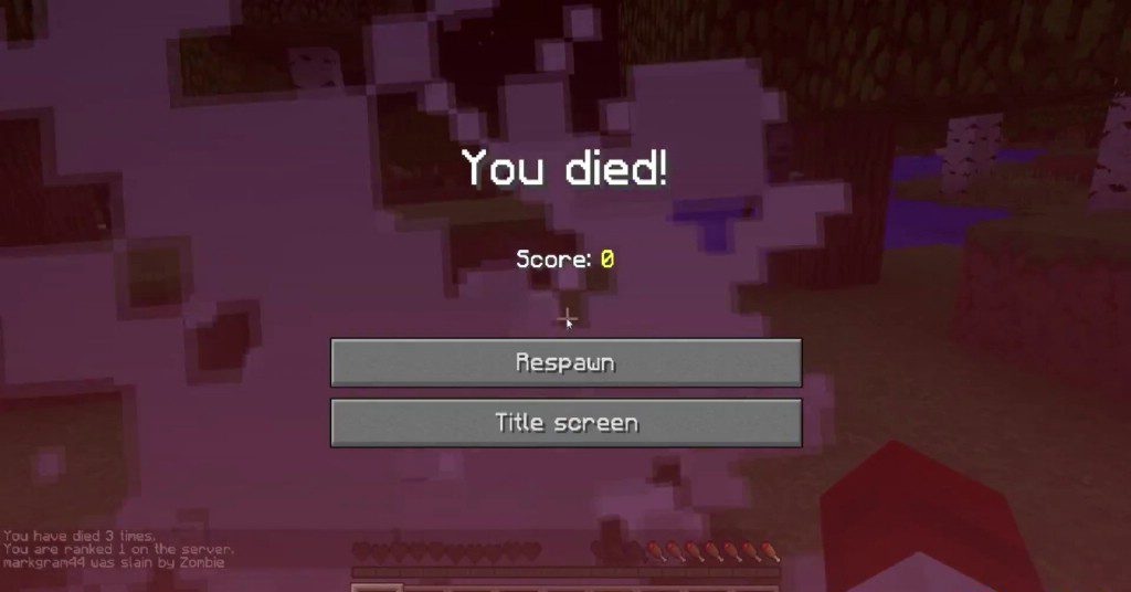 Настройки мода Death Counter в Minecraft с опциями экспорта данных