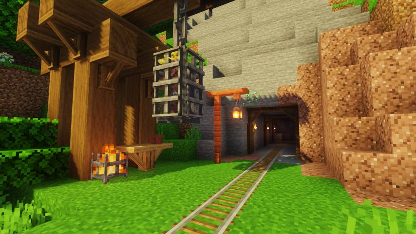 Декоративные люстры и камины в интерьере Minecraft