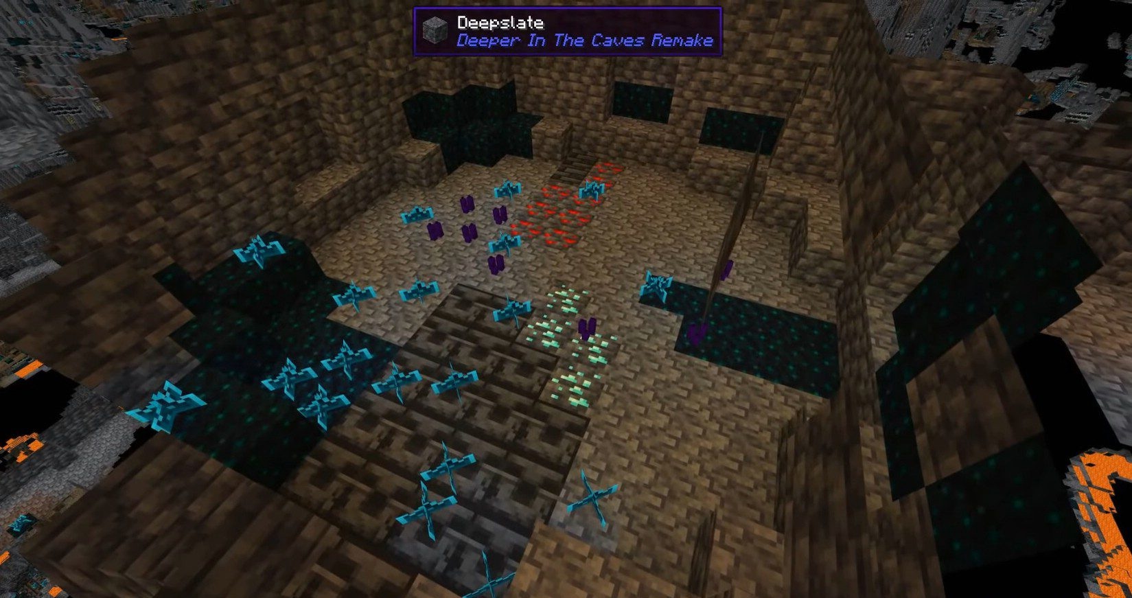 Портал в измерение с Вардерами в моде Deeper in The Caves для Minecraft