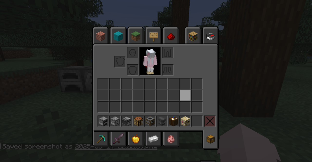 Тёмное меню чата и HUD в Minecraft с Default Dark Mode Expansion