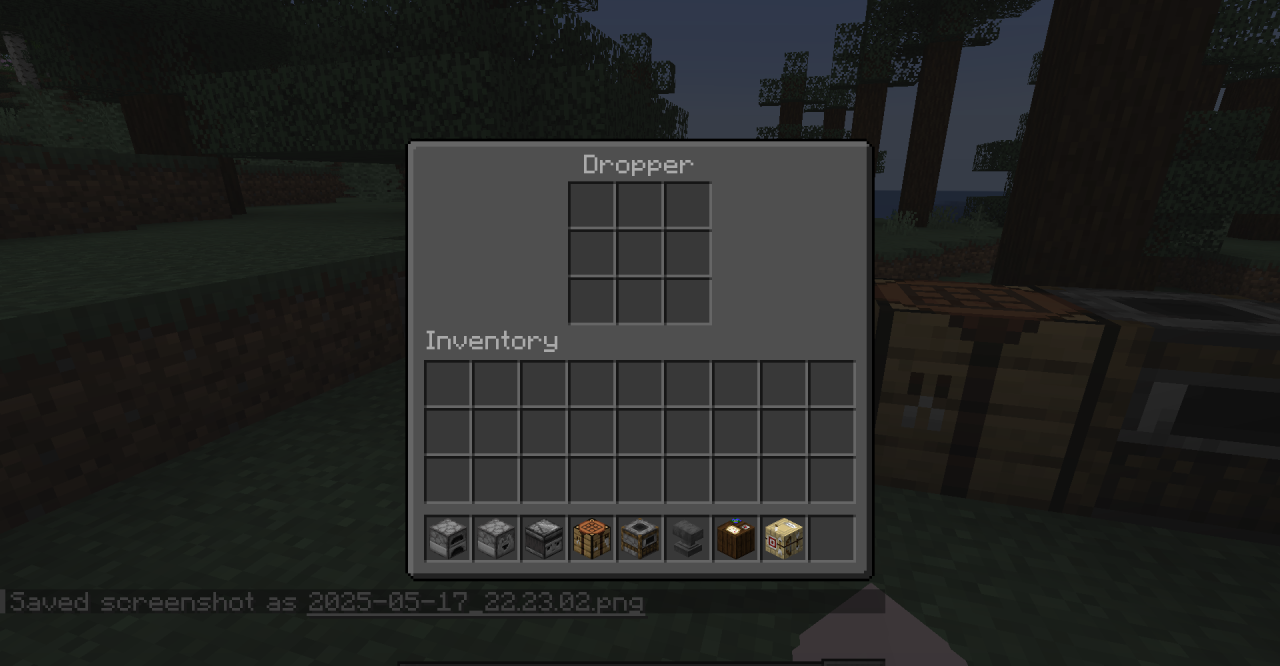 Тёмный экран смерти и инвентарь в Minecraft с Default Dark Mode Expansion