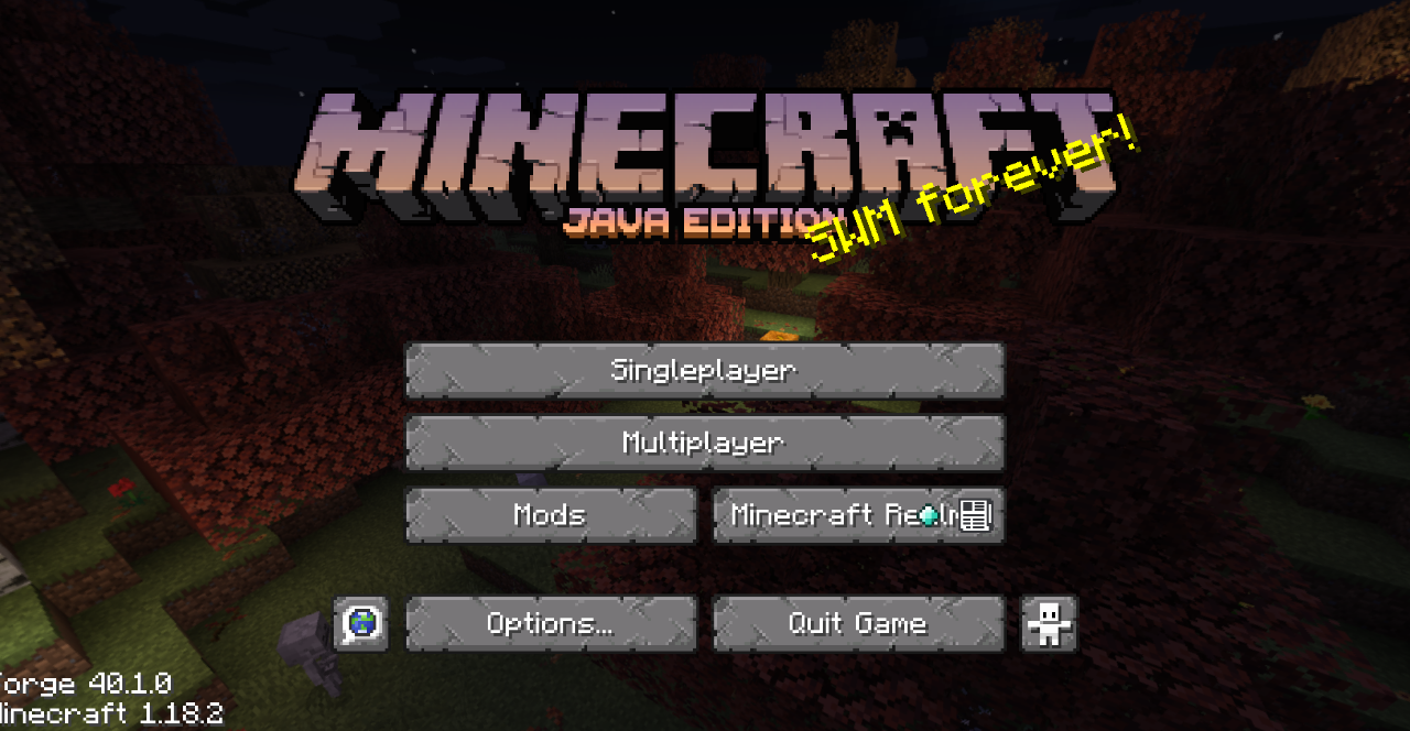 Геймплей Minecraft в тематическом текстур-паке с тыквами и мобами