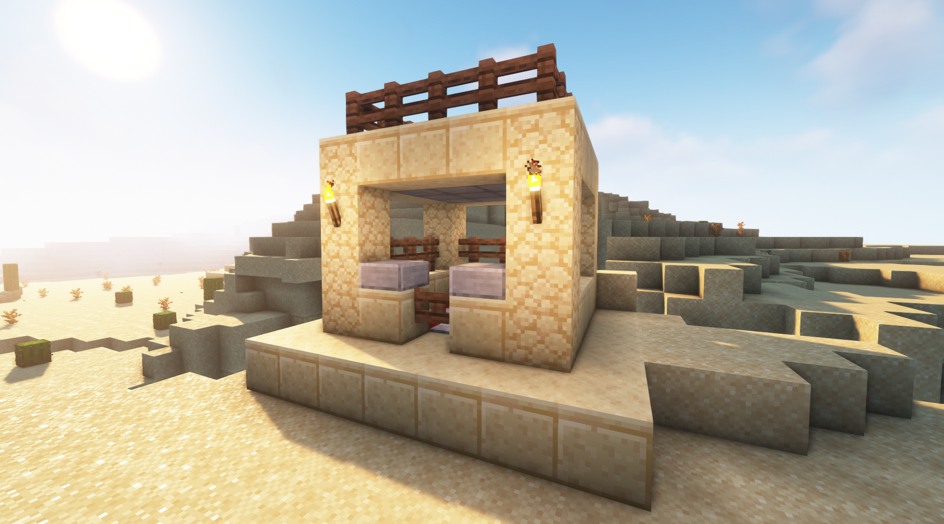 Древний храм в пустыне, новый биом в Minecraft с модом Phenomena Structures