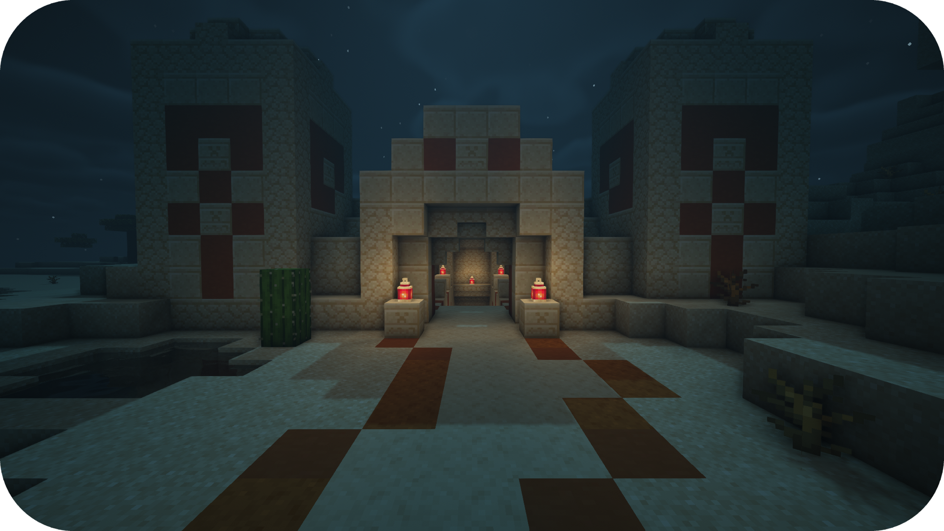 Храм в пустыне в Minecraft с скрытыми сокровищами и ловушками