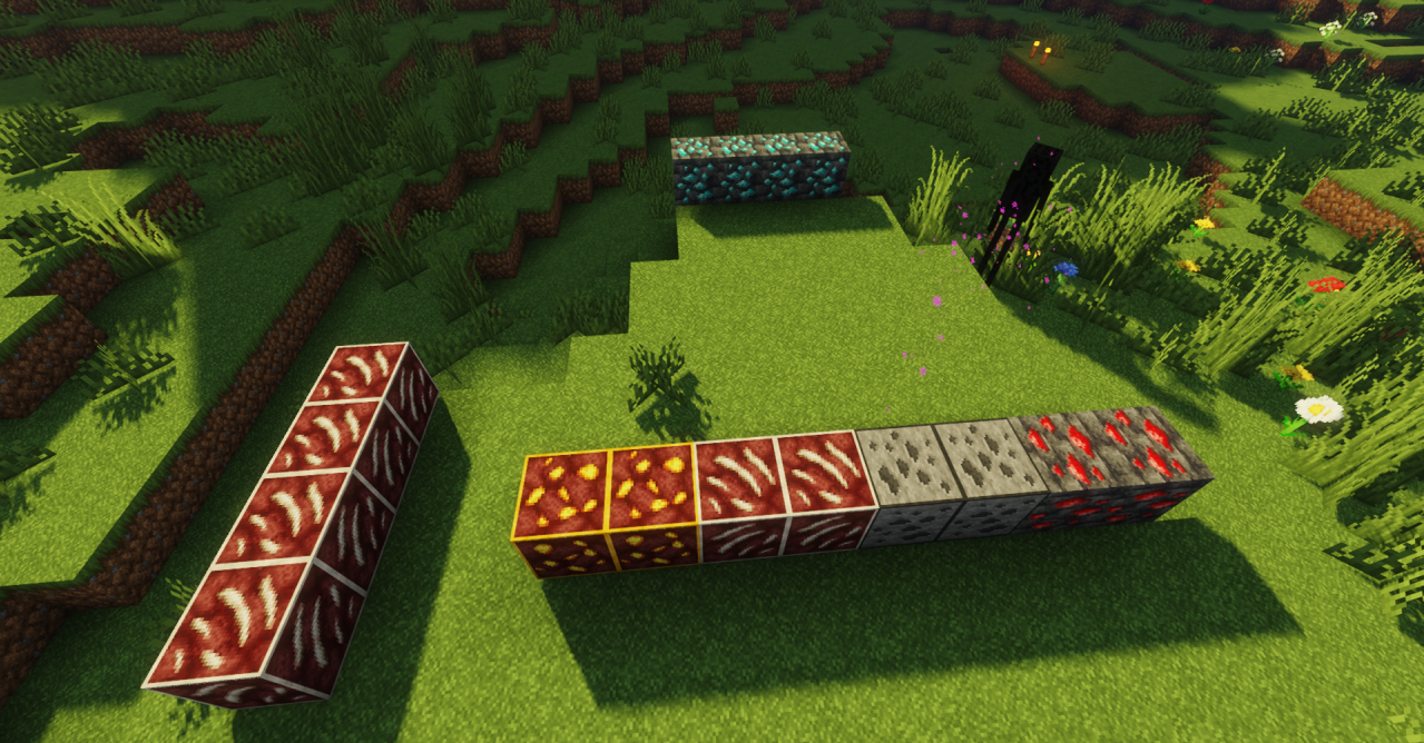 Красные текстуры Devil Aura в подземельях Minecraft