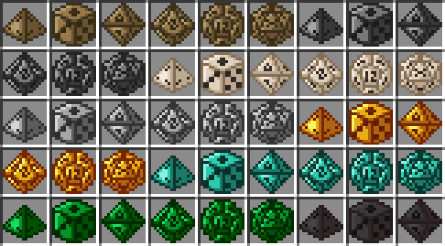 Игральные кости в Minecraft из мода Fantasy's Dice с детализированной текстурой