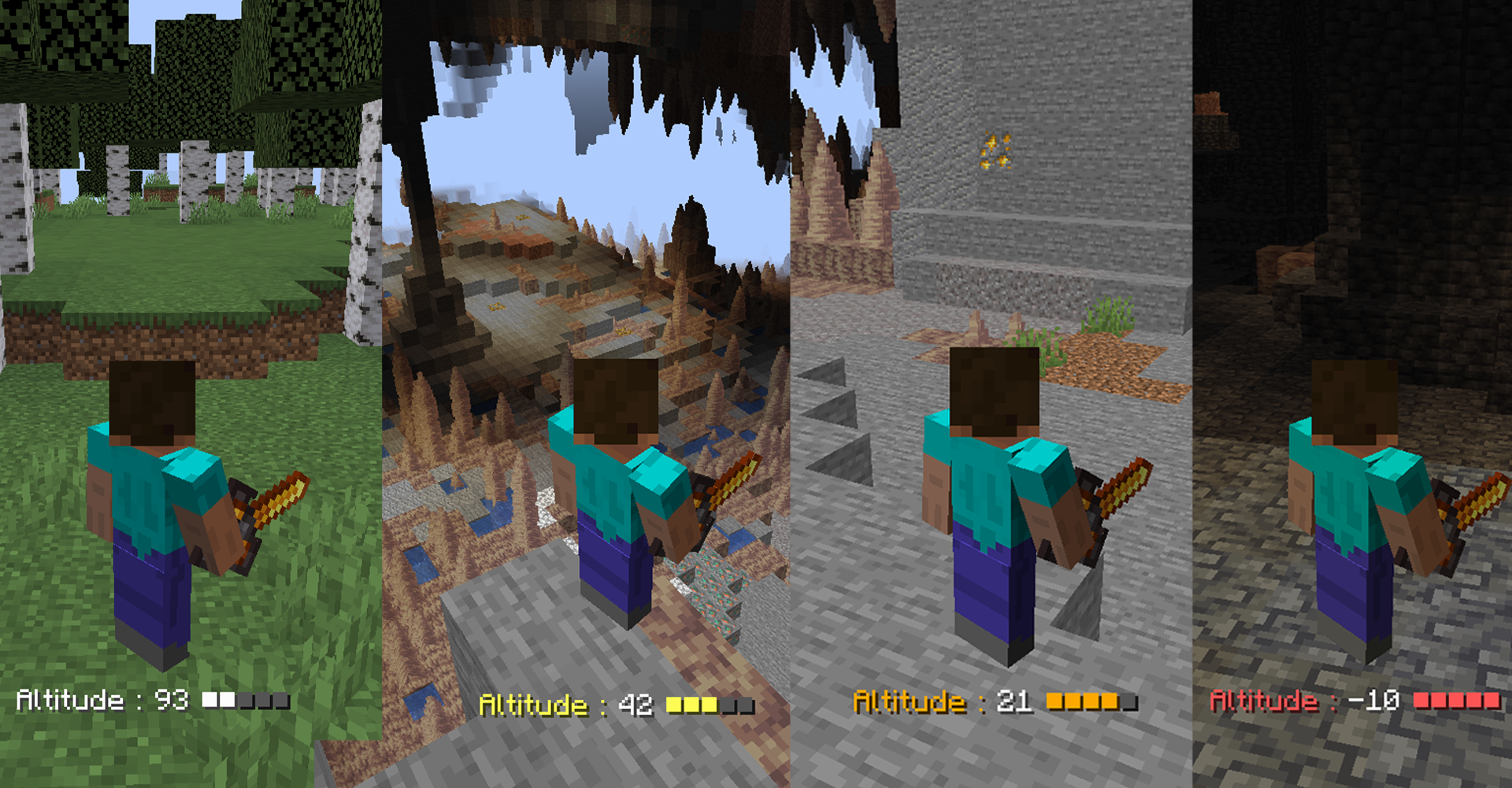 Мультиплеерный сервер Minecraft с игроками в режиме выживания