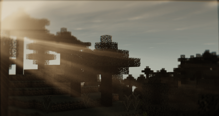 Сравнение графики Minecraft с шейдерами и без