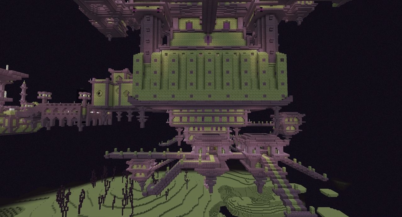 Внутренний интерьер замка из мода DnT End Castle Standalone в Minecraft