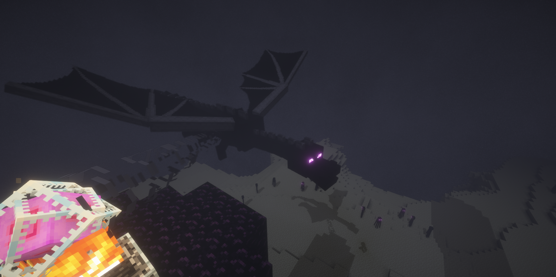 Крафт меча из драконьей чешуи в Minecraft с модом Dragon Scale Loot