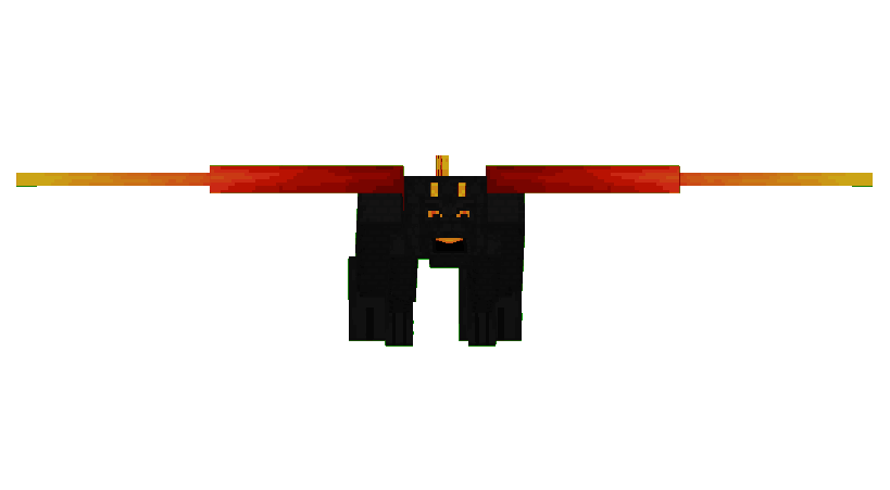 Nether Dragon взлетает над лавовым озером в Нижнем мире Minecraft