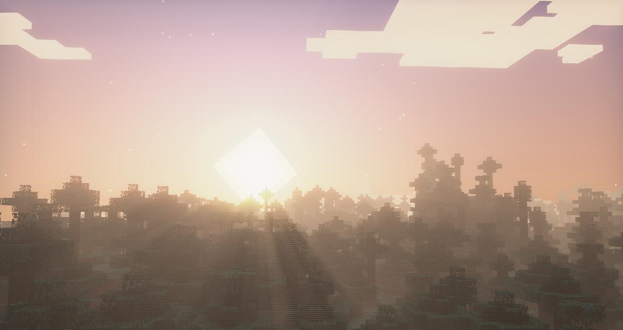 Сравнение стандартной графики Minecraft и с шейдером DrDestens