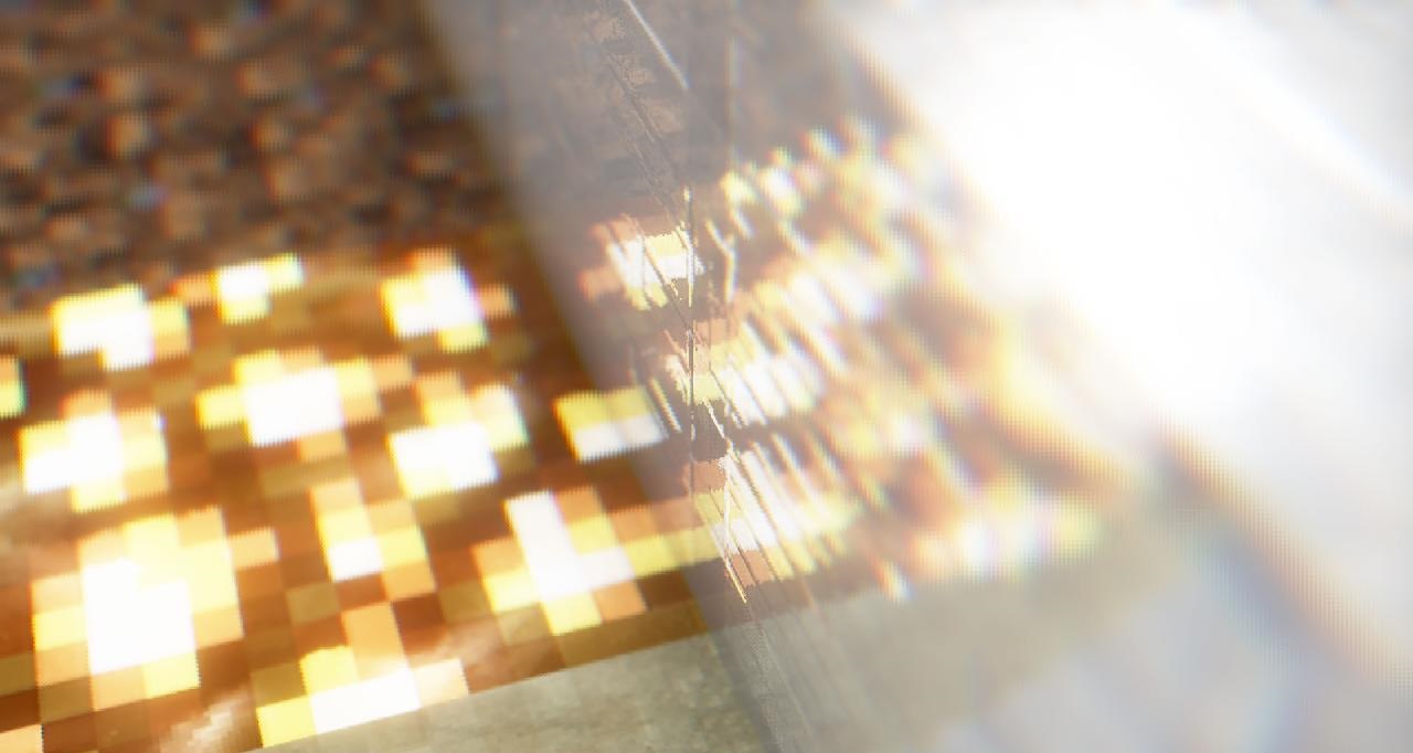 Красивый пейзаж в Minecraft с шейдерами DrDestens и реалистичным небом