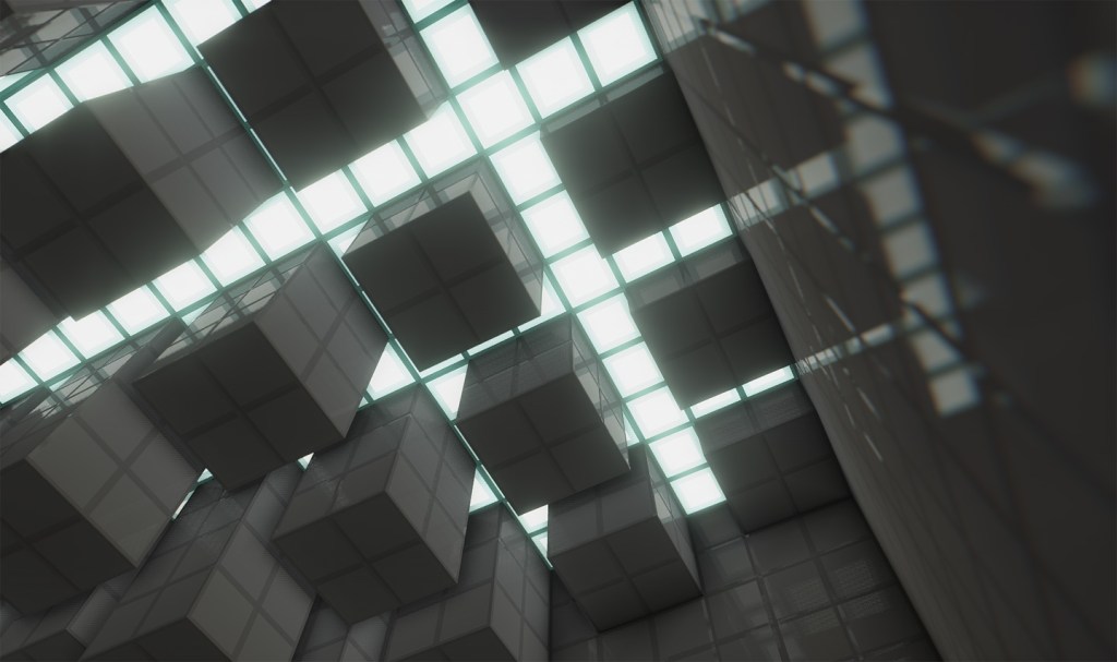 Подземелье в Minecraft с атмосферным освещением от шейдерного пакета DrDestens